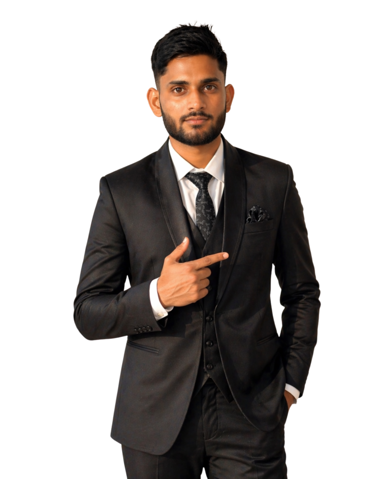 Professional business owner portrait with confident pose and modern office-style appearance.