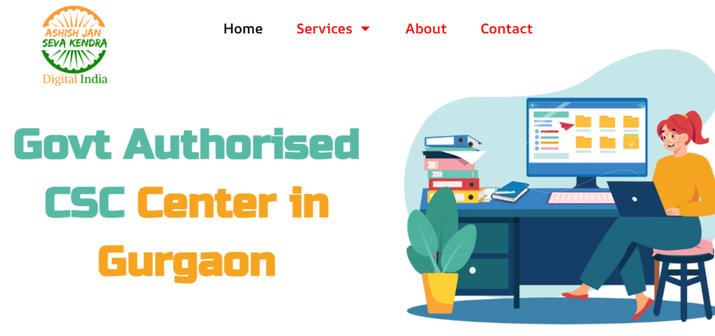 Ashish Jan Seva Kendra website design for online government services, PAN card, Aadhaar, and digital solutions.